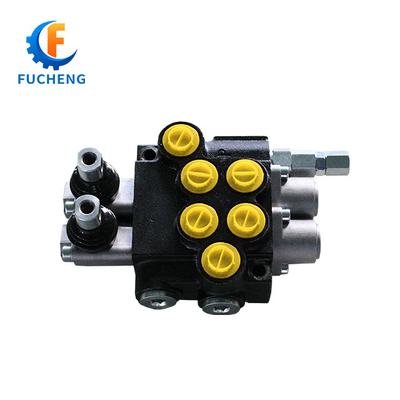 40lpm 6 bancos Joystick válvulas de control de monobloque hidráulico para cargador frontal y tractor Fucheng