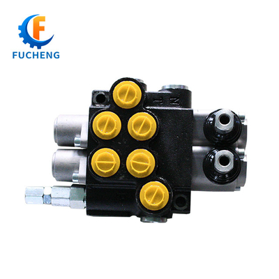40lpm 6 bancos Joystick válvulas de control de monobloque hidráulico para cargador frontal y tractor Fucheng