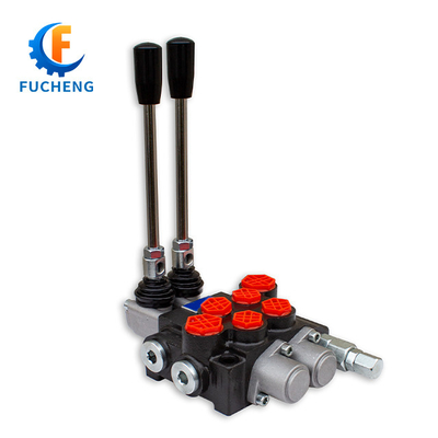 40lpm 6 bancos Joystick válvulas de control de monobloque hidráulico para cargador frontal y tractor Fucheng